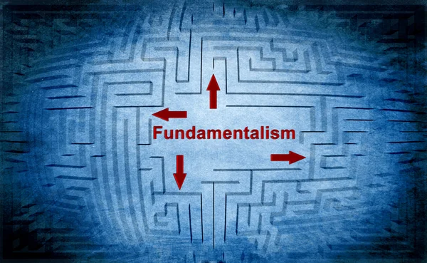 Fundamentalismus-Irrgarten-Konzept — Stockfoto