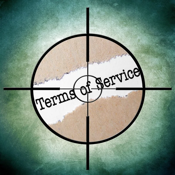 Terms of service target concept — Stock Photo, Image