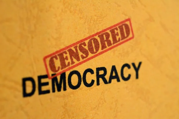 Gecensureerde democratie — Stockfoto