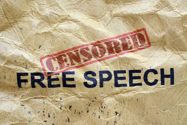 Censored free speech — Stock Photo, Image