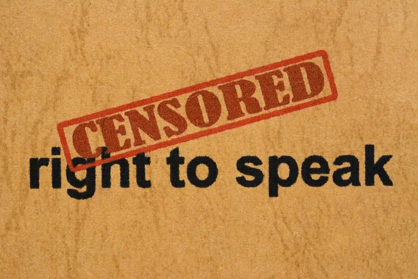 Censored right to speak — Stock Photo, Image