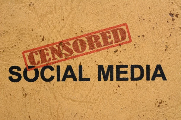 Censored social media — Stock Photo, Image