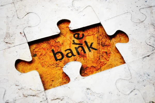 Bank puzzle — Stock Photo, Image