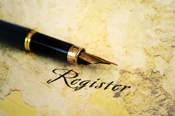 Registrarsi — Foto Stock