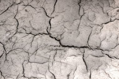 Multiple large and small cracks - close up clipart