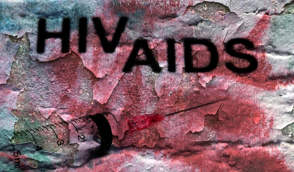 グランジ背景にエイズの概念 — ストック写真