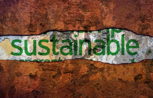 Texto sustentável ongrunge background — Fotografia de Stock