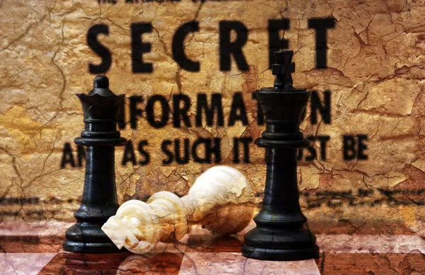 Chess and secret concept — Stock Photo, Image