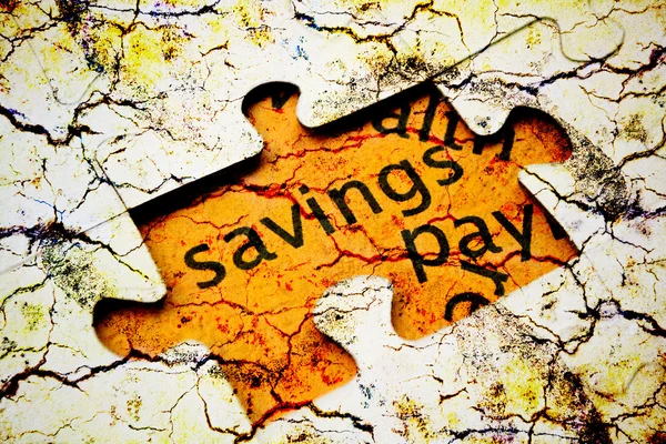 Savings puzzle concept — Stock Photo, Image