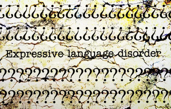 Trastorno del lenguaje expresivo — Foto de Stock