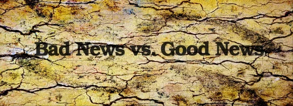Mauvaise nouvelle vs bonne nouvelle — Photo
