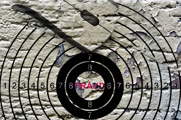 Fraud target concept — Stock Photo, Image