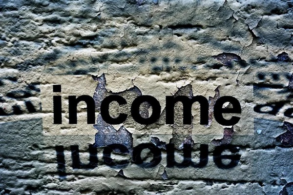 Einkommenstext auf Grunge-Hintergrund — Stockfoto