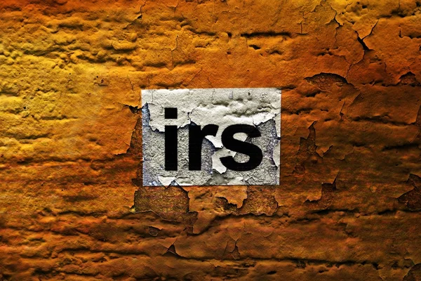 IRS κείμενο σε φόντο grunge — Φωτογραφία Αρχείου