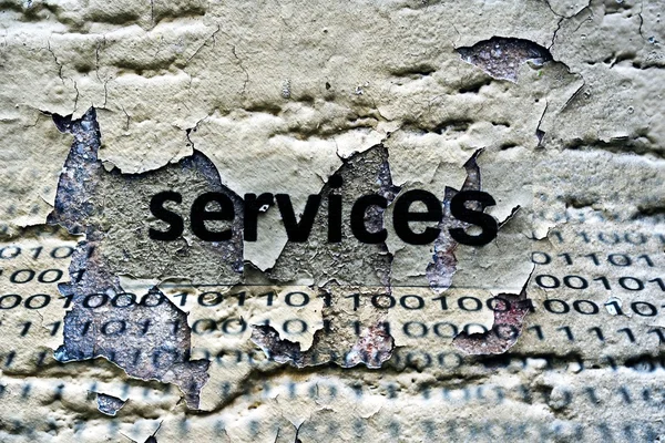 Service-Text auf Grunge-Hintergrund — Stockfoto