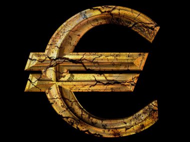 Grunge Euro simgesini