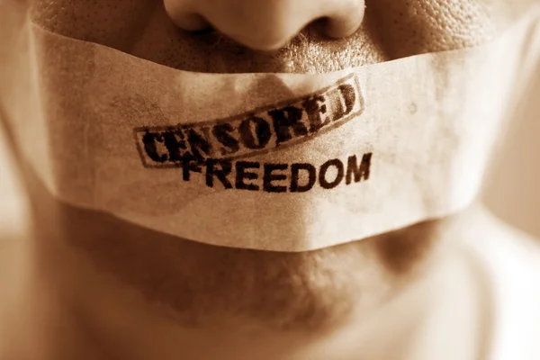 Liberdade censurada — Fotografia de Stock