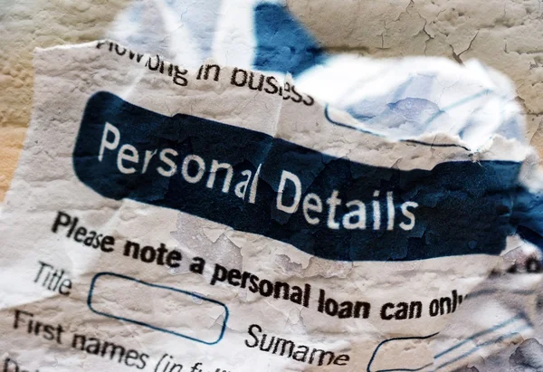 Form- personal details — Stock Photo, Image