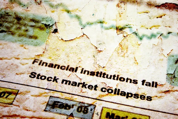 Stock market crise — Stock Photo, Image