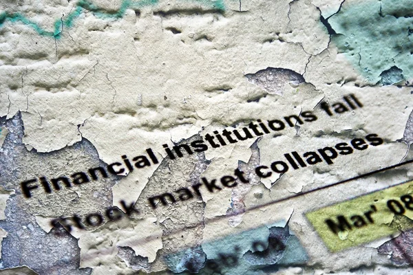 Market collapses — Stock Photo, Image