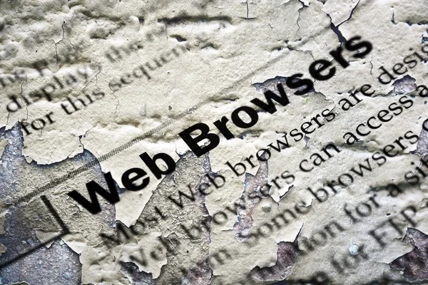 Web browsers grunge concept — Stock Photo, Image