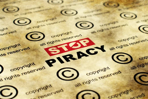 Stoppt die Piraterie — Stockfoto