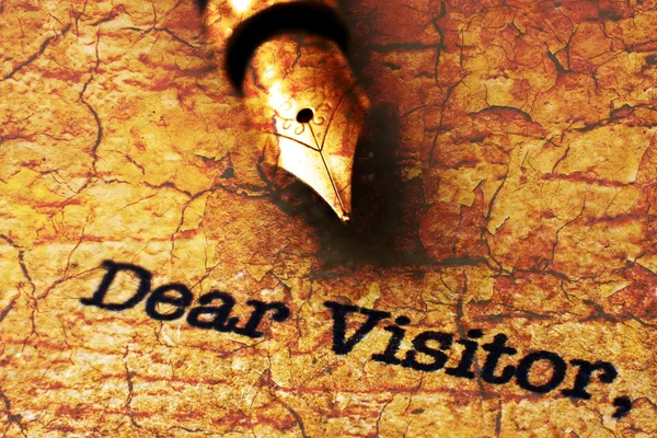 Dear visitor — Stock Photo, Image