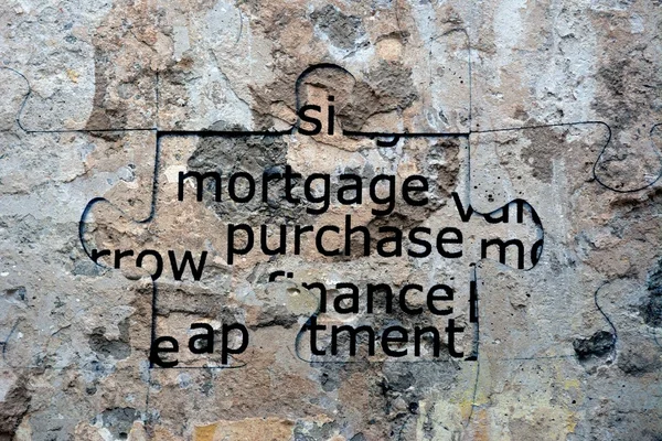 Mortgage puzzle concept — Stock Photo, Image