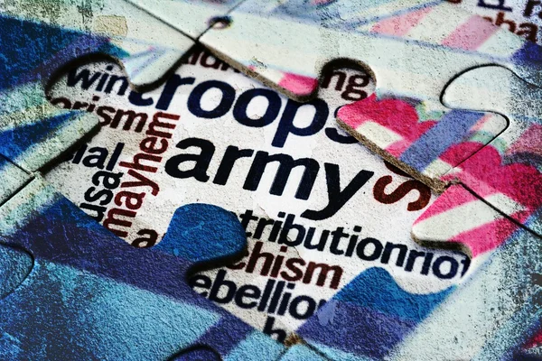 Army puzzle concept — Stock Photo, Image