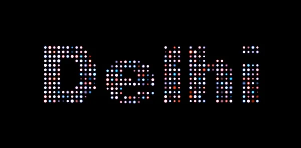 Delhi led text — Stock Photo, Image