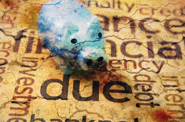 Piggy Bank y concepto de deuda — Foto de Stock