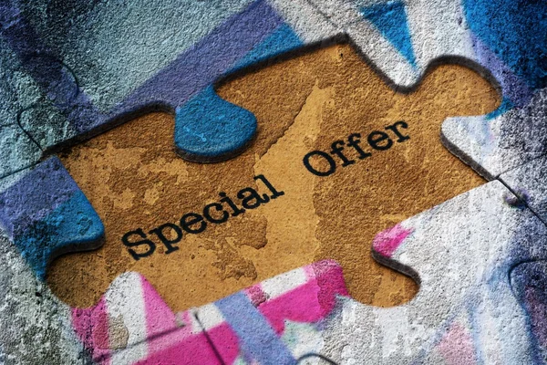 Special offer puzzle concept — Stock Photo, Image
