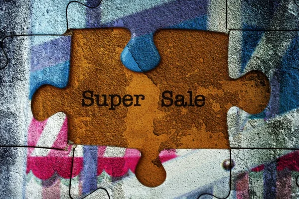 SUper sale puzzle concept — Stock Photo, Image