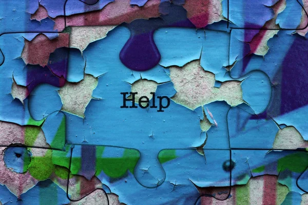 Help puzzle concept — Stock Photo, Image