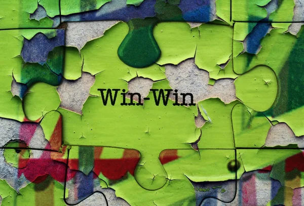 Win Win concepto de rompecabezas — Foto de Stock