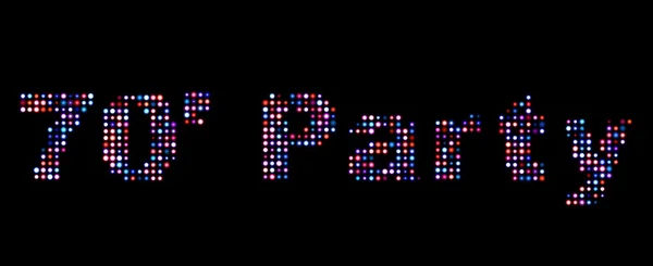 70\'s party led text