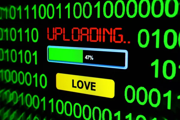 Uploading love — Stock Photo, Image