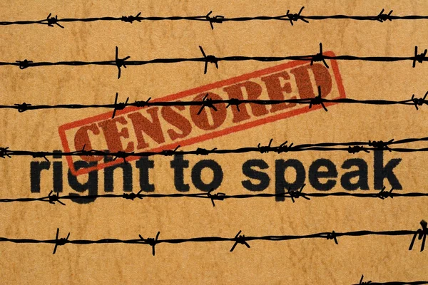 Censurerade rätt att tala — Stockfoto