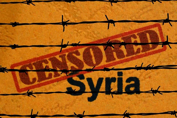 검열 된 시리아 — 스톡 사진