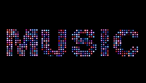 Música led signo — Foto de Stock