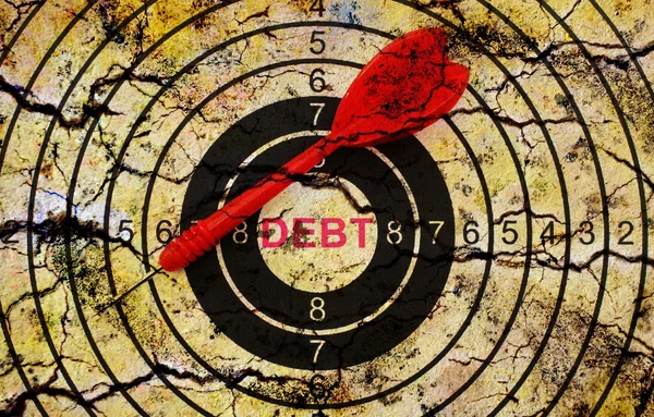 Debt target concept — Stock Photo, Image