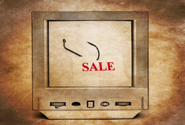 Sale bait on TV — Stock Photo, Image