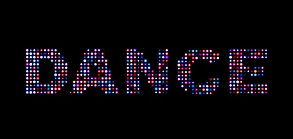 Dance led text — Stock Photo, Image