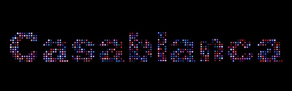 Casablanca led text — Stock Photo, Image