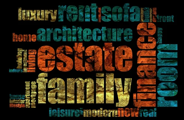 Real estate word cloud — Stock Photo, Image