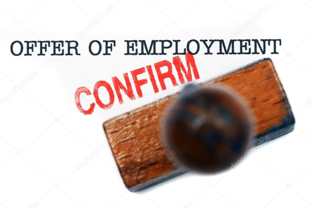 Angebot Der Beschäftigung Bestätigen Stockfoto Alexskopje