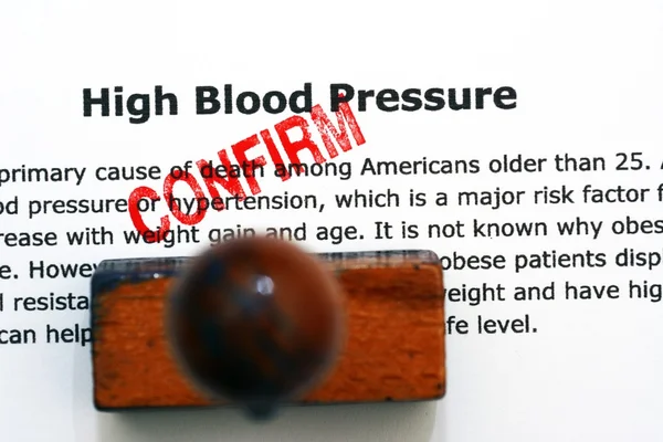 High blood pressure - confirm — Stock Photo, Image