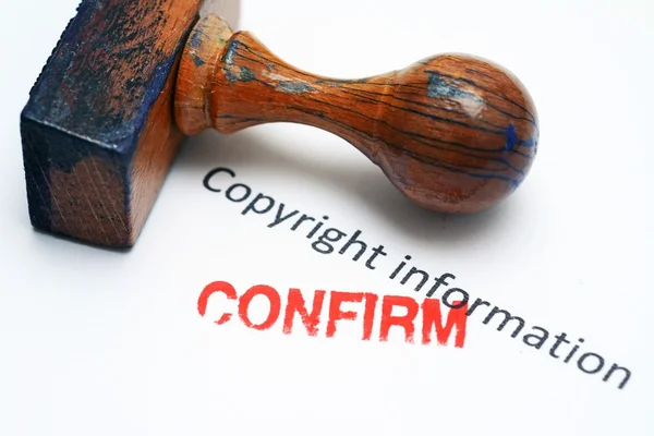 Copyright information - confirm — Stock Photo, Image