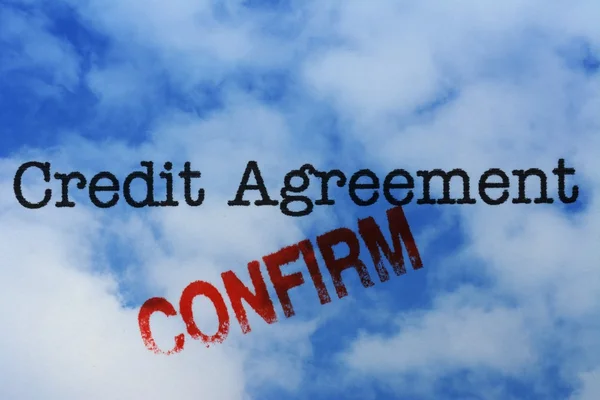 Кредитний договір підтвердити — стокове фото