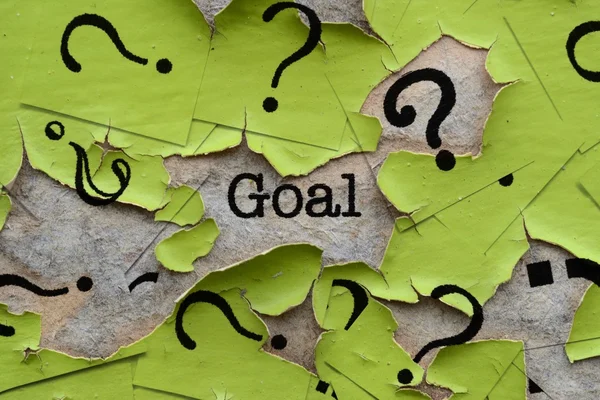 Goal text and question mark — Stock Photo, Image